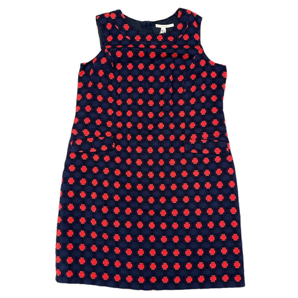 NWT Boden Navy Blue and Red Tweed Dress Women's Size 16
